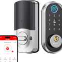 Smart Fingerprint Deadbolt - Keyless Entry Touchscreen Deadbolt Lock, Smart Digital Door Lock for Front Door, Easy to Install, Compatible with Alexa