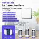 TP04 Replacement Filter | 360 Combi Glass HEPA & Activated Carbon Filter | Compatible with Dyson HP04, TP04, DP04, TP05, DP05 Air Purifi-er | Perfect Fit & Reliable | Easy to Install