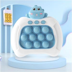 Bubble Game Console Toy, Multifunction,Stress Reliever,Educational Toys, Fast Push Game Comes with Three Batteries and Charging Kit, Handheld Game, 4 Year Old Boy Birthday Gift,Blue