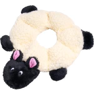 ZippyPaws Loopy - No Stuffing Dog Toys to Keep Them Busy, for Small, Medium, & Large Dogs, Squeaky Pet Toy for Boredom, Unstuffed Chew Toy, Soft Plush Puppy Products, Sheep - 10"