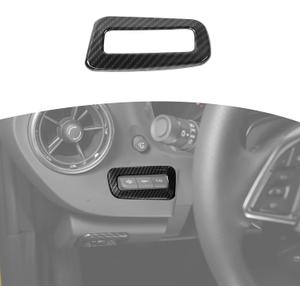 RT-TCZ for Camaro HUD Switch Panel Trim Cover Carbon Fiber for Chevy Camaro 2017 up Black ABS Carbon Fiber Interior Accessories