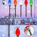 IDEAALS 10 Pack Jumbo Multicolor Plug in C9 Christmas Lights OutdoorLED Pathway Lights Waterproof, Strawberry Light Christmas Decorations Outdoor for Walkway Party Patio Garden Lawn Yard Decor