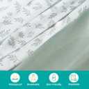 Biloban 4-Pack Crib Sheets Waterproof for Boys Girls, Fitted Crib Sheet for Standard Crib and Toddler Mattress Protector, Super Soft Microfiber Baby Sheet 52x28x8in(Green+Leaf)
