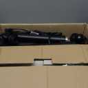 Dimmable Floor Lamp - 3 Lights Arc Floor Lamps for Living Room, 1000LM Modern Tall Standing Lamp With Beige Shades & Heavy Base, Mid Century Tree Floor Lamp for Bedroom Office, 3 LED Bulbs Included (Matte Black-Beige Linen Shades)