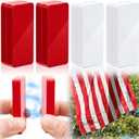 Copkim 8 Pcs Outdoor Flag Weights Magnetic for Bottom of Flag Wind Banner Weights Waterproof for Stopping Outdoor Banner Drapery Tangles (Red,White)