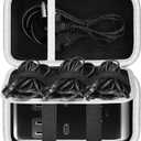 Case Compatible with Anker Prime 240W 8-in-1 Charging Station, Power Strip Storage Holder Organizer for Detachable Extension Cord, USB Charger and More Accessories - (Box Only) Black