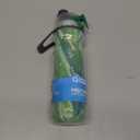 O2COOL Mist 'N Sip Misting Water Bottle 2-in-1 Mist And Sip Function With No Leak Pull Top Spout Reusable Sports Water Bottle - 20 oz (Geo Green)