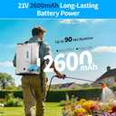 Battery Powered Backpack Sprayer 4 Gallon, 21V 2.6Ah Electric Sprayer