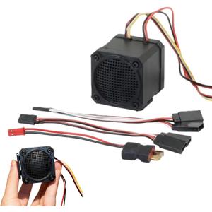 Model Sound Unit RC Engine Sound Simulator, RC Sound Kit with Multi Engine Effects, AUX Control, Voice Prompt, Sound Effects Spare Parts Accessories for RC Vehicles