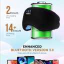MUSICOZY Sleep Headphones Bluetooth 5.4 Headband Sleeping Eye Mask for Mom Women Men Wireless Music Earbuds Earphones for Side Sleepers Built-in HD Speakers Cool Gadgets Unique Gifts, 1 Count