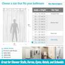 Ga-Geetopia Extra Long - EVA Clear Shower Curtain Liner, Pebble Pattern 72x92 Inch Lightweight Plastic Bathroom Shower Showroom Inner Curtain with Rustproof Metal Grommets and Weighted Magnets