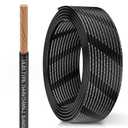 THHN Wire 10 Gauge 50FT, UL83 THHN/THWN-2 10 AWG Cable Stranded Copper with Nylon Jacket and PVC Insulation Building Wires for Residential, CNC, Panel Wiring, Circuit, Control(600V, Black)