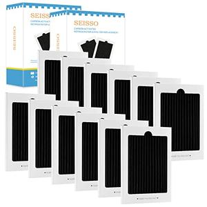 SEISSO Refrigerator Air Filter Replacement, Activated Carbon Filter Compatible with Frigidaire & Electrolux Pure Air Reduce Odors for EAFCBF, PAULTRA, RAF1150 242061001,242047801, 242047804, 12 Pack