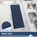 BEQHAUSE Kitchen Runner Rugs 24"x60", Non-Slip Kitchen Mats for Floor, Super Absorbent and Stain Resistant Kitchen Rug, Machine Washable Rugs for Kitchen, Hallway, Laundry & Sink, Blue