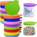 Oui Lids - 8 Pack Reusable Silicone Jar Lids for Yoplait Yogurt Containers
