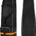 Goloni Golf Travel Bag with Wheels, Golf Travel Case for Airlines, 900D Heavy Duty Oxford Wear-Resistant Soft-Sided (Dark Black)