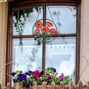 PLIGREAT Suncatchers Poppy Flowers Acrylic Glass Sun Catcher Summer Patio Garden Hanging Tree Ornaments for Bedroom Living Room Window Decoration Wall Art Decor Housewarming Memorial Gifts