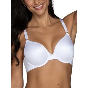 Vanity Fair Womens Full Coverage Beauty Back Smoothing Bra, 4-way Stretch Fabric, Lightly Lined Cups Up To Dd Bra, Underwire - White, 40C US