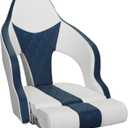 ERGOSEAT High Back Captain Seat for Boats Pontoon Captain Chair Bass Boat Seats Marine Captains Chair Boat Bucket Seat with Armrest