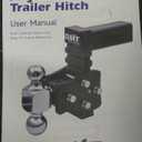 Orion Motor Tech Adjustable Trailer Hitch, Fits 2.5" Receiver, 5" Drop Hitch with 2" & 2-5/16" Balls, Anti-Theft Steel Tow Hitch Stowable Hitch Rotatable Ball Mount, 20000 lb GTW for Class V Vehicles