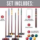 Franklin Sports Portable Backyard Croquet Sets - Complete 4 + 6 Player Croquet Sets with Mallets, Croquet Balls + Wickets Included - Outdoor Family Lawn Game Sets