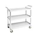 Amazon Basics 3-Tier Rolling Utility Cart, Commercial Grade, 400 lbs Loading Capacity, Portable Mobile Shelving, Gray