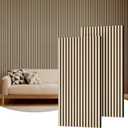 TONOR Wood Wall Panels for Wall, 2 Pack 47.2" x 23.6"/ 120 x60cm(15.5ft) Acoustic Wall Panels, Wood Slat Acoustic Panels for Noise Cancelling and Decoration, Living Room, Bedroom, Office, Oak