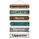 Chunful Coffee Bar Decor Coffee Signs Wooden Rustic Vintage Hanging Wall Art Decorative Signs Plaques for Bar Farmhouse Station Home Kitchen Office,21.3 x 11.2 Inches