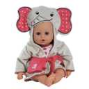 ADORA Bath Time Babies Collection, 13" Baby Doll and Clothes Set, Made with Fresh Powder Scent and Exclusive QuickDri Vinyl Body, Birthday Gift for Ages 1+ - Elephant