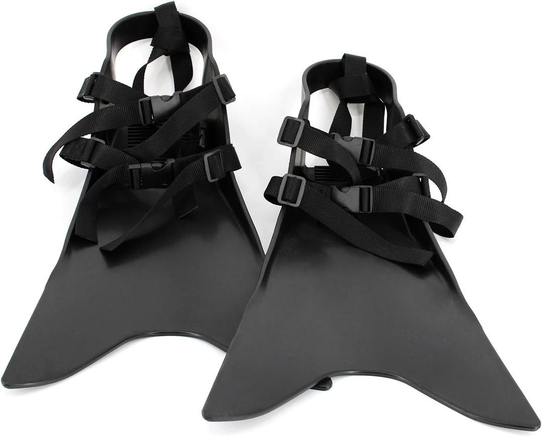 Float Tube Fins, One Size Adjustable Foot Pocket Flippers, Float Tube Fins for Fishing for Diving, for Adult Men Women