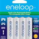 Eneloop Panasonic BK-3MCCA8BA AA 2100 Cycle Ni-MH Pre-Charged Rechargeable Batteries, 8-Battery Pack