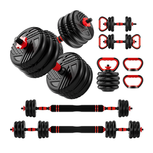 Adjustable Dumbbell Set, 10/20/30/45/70/90lbs, 5 in 1 Multi-Function Dumbbells Set Converts to Barbell & Kettlebell, Weight Set for Home Gym Workout, Suitable for Men/Women Strength Training