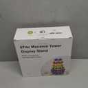 6 Tiers Round Macaron Tower Stand Plastic Transparent Cake Stand Macaron Display Rack Desserts Cupcake Holder Platter for Baby Shower, Birthday Party, Wedding, Party Decor