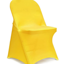 ManMengJi Yellow Folding Chair Covers, Spandex Folding Chair Covers 12 PCS, Banquet Chair Slipcovers for Party, Wedding, Holidays, Celebration