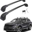 Roof Rack Cross Bars, Compatible with 2021-2025 KIA Sorento & Sorento Hybrid with Flush Side Rails, Anti-Corrosion Aluminum Black Matte with Anti-Theft Locks Max Loading Up to 300lb