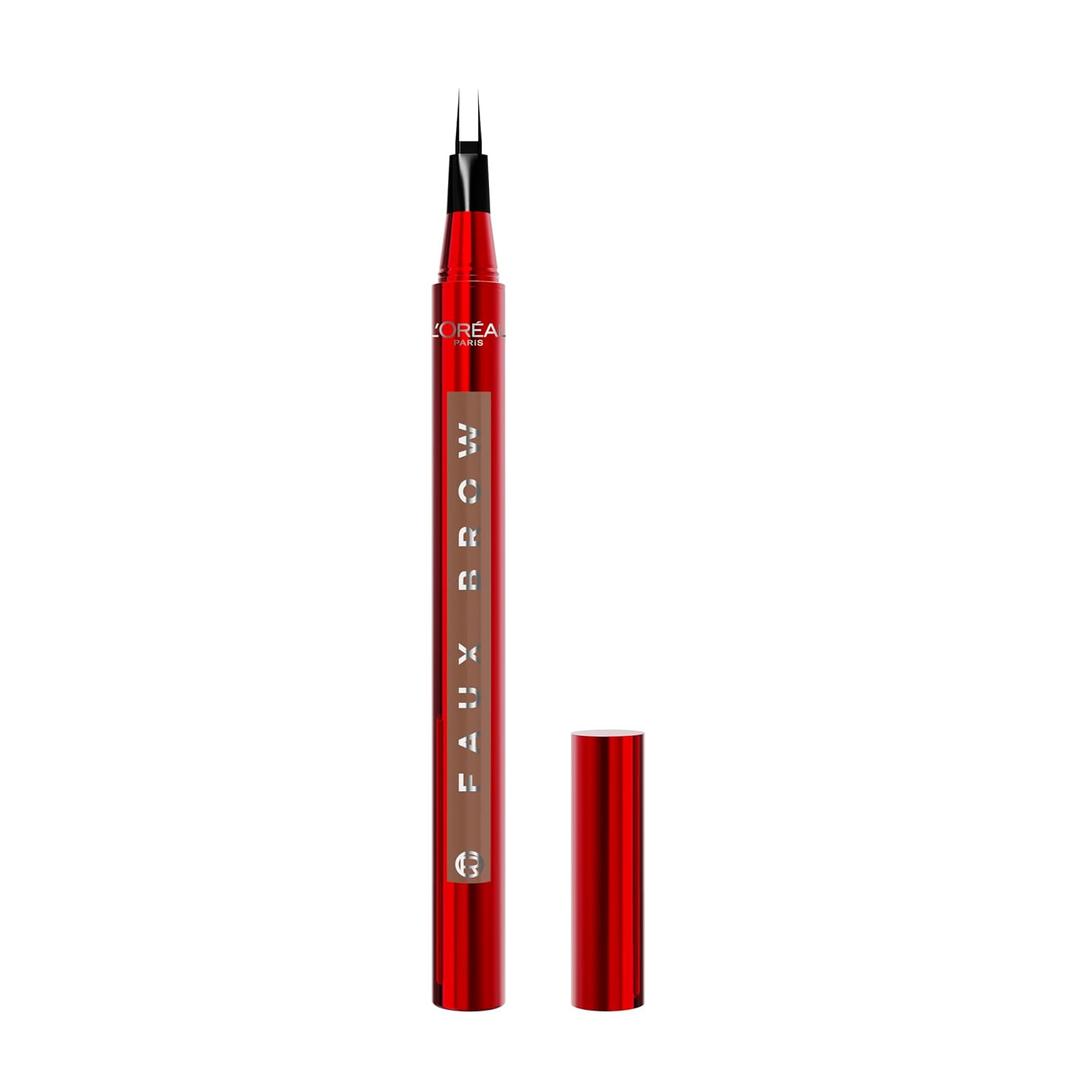 L'Oreal Paris Faux Brow, Hair-Like, Filling Eyebrow Pen with Double-Brush Tip, Fast & Precise Eyebrow Makeup, Blonde, 0.04 Fl Oz
