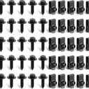 50 Pcs Body Fasteners - 25 Bolts & 25 U-Nut Clips for Fender, Engine Cover & Splash Shield