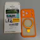 MOCCA Design for iPhone 17 Pro Case, Compatible with Magsafe [Premium Invisible Magnetic Ring Stand] [Military Drop Protection] Full Camera Guard Translucent Matte Slim Phone Cover 6.3",Orange
