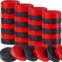 Sumind 48 Pcs Wooden Checkers Pieces 1.06 Inch Checker Pieces in Drawstring Storage Pouch Board Game with Stackable Ridge for Travel Office Backgammon Game(Red, Black)