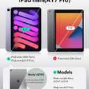 ESR 2 Pack Paper-Feel Screen Protector for iPad mini 7th Gen (A17 Pro, 2024) & 6th Gen (2021), 9H Matte Tempered Glass Film with Ultra Fit Tray, Write and Draw Like on Paper, Bubble-Free