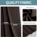 ChrisDowa Grommet Blackout Curtains for Bedroom and Living Room - 2 Panels Set Thermal Insulated Room Darkening Curtains (Brown, 38W x 54L)