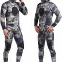 Nataly Osmann Men 5mm Spearfishing Premium Camouflage Neoprene Wetsuit Scuba Diving Suit Hoodie Snorkeling Suits (X-Large)