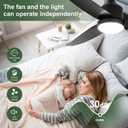 Outdoor Ceiling Fan with Light: 52" Black Hanging Fan for Gazebo Waterproof - Plug In Outdoor Fans for Patio Porch Pergola with APP Remote Control Reversible DC Motor