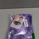 RightOn Purple Braided Wig Long Straight Purple Braid Wig for Cosplay Costume Party Hairnet Include