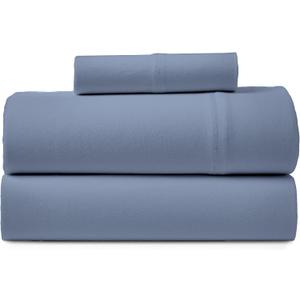 Road Trip America Jersey Sheets Set - Cotton 3 Pieces Twin Set - T-Shirt Soft Knit Stretchy Bed Sheets - All Seasonal and Deep Pockets - Certified by Oeko-TEX (Captain's Blue, Twin)