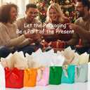 Aosric 12 Pack Small Color Gift Bags with Ribbon & Tissue Paper, 7.48x3.54x7.9 In Treat, Candy, Favor, and Goodie Bags with Bottom Board, Perfect for Parties, Birthday, Wedding, Christmas, Baby Shower