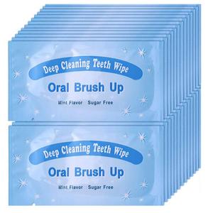 100pcs Disposable Textured Deep Cleaning Teeth Wipes Finger Brush Oral Brush Clean Wipes