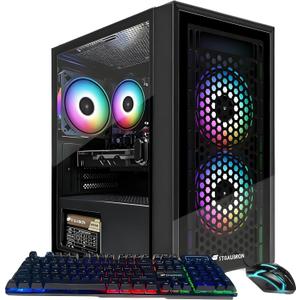 STGAubron Gaming PC Computer Desktop, Radeon RX 560 4G GDDR5, Intel Core i5 up to 3.6G, 16G RAM, 512G SSD, WiFi 6, BT 5.0, RGB Fan x 3, Windows 11 Home