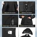CAMEL CROWN Womens Waterproof Ski Jacket 3-in-1 Windbreaker Winter Coat Fleece Inner for Rain Snow Outdoor Hiking (Black, S)