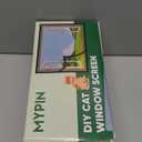 Adjustable DIY Cat Window Screen Fits Any Size Smaller Than 51"x 59", Self-Adhesive Reinforced Mesh Window Screen, with Ruler/Knife/Stapler Accessories (White)